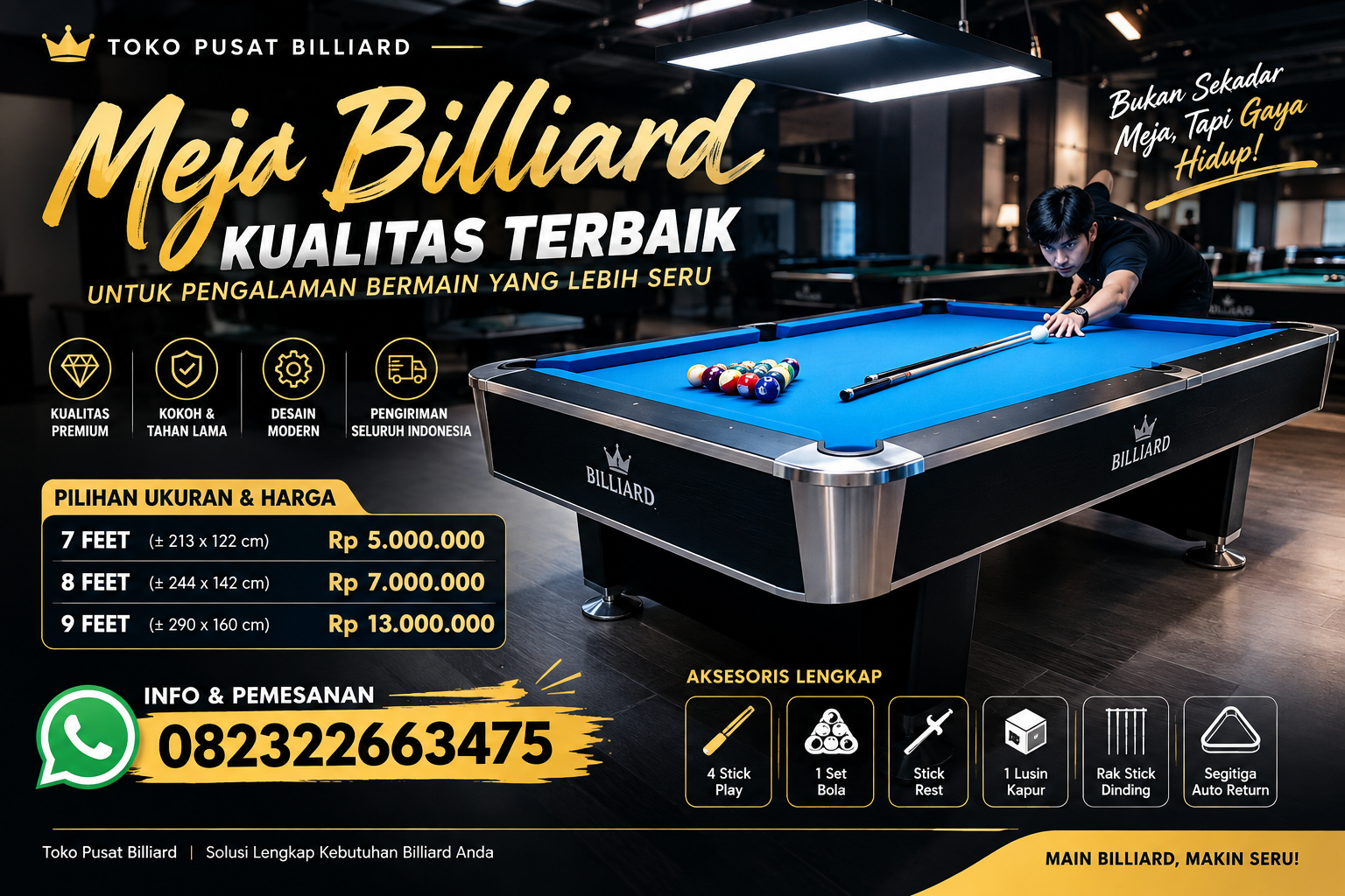 Jual Meja Billiard Surabaya Berkualitas