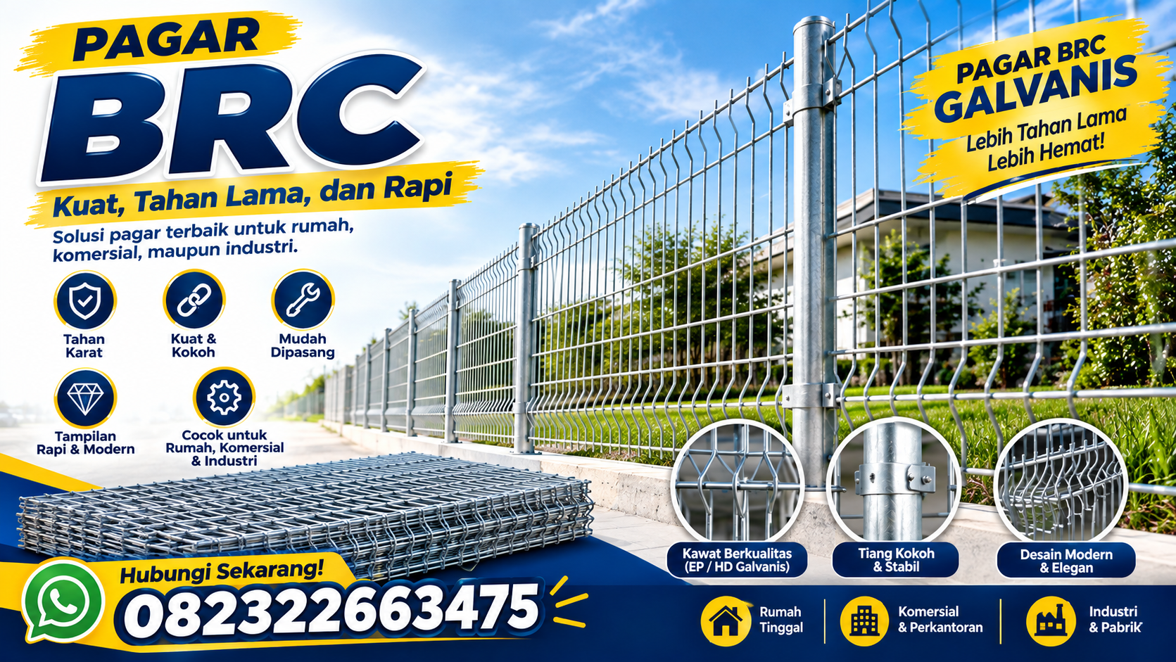 Pagar BRC Galvanis Sidoarjo Berkualitas